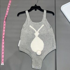 Gray Knit Kids One Piece stella mccartney bunny easter 24 months baby unisex
